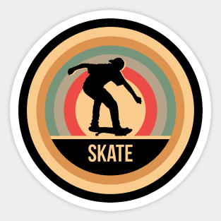 Retro Vintage Skating Gift For Skaters Sticker